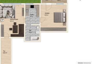 Wohnung Grabenstetten - 2 Zimmer, 72 m&sup2;, 865&euro; | Angebot:27037983